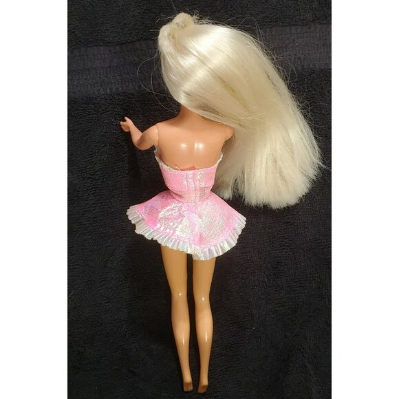 1995 Foam N Color Barbie Doll Pink Iridescent Mini Dress Long Blonde Hair VTG - Picture 7 of 16